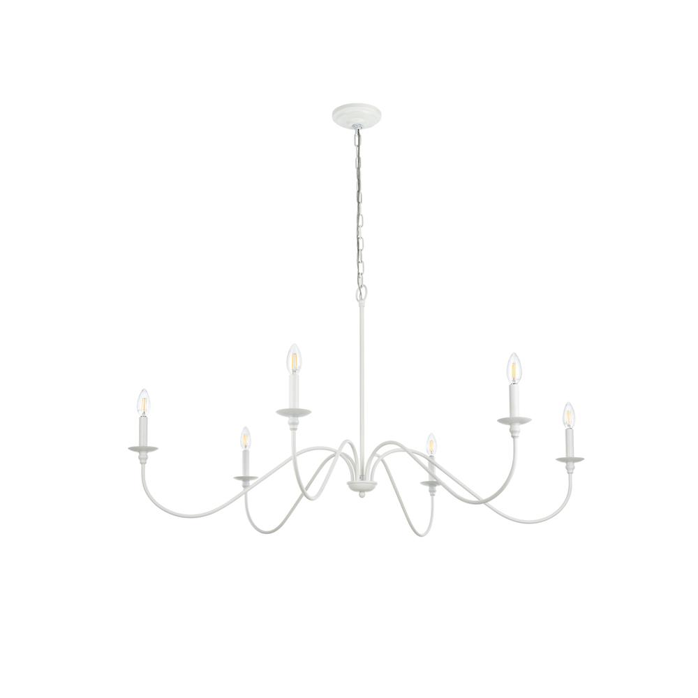Rohan 48 Inch Chandelier In White. Picture 6