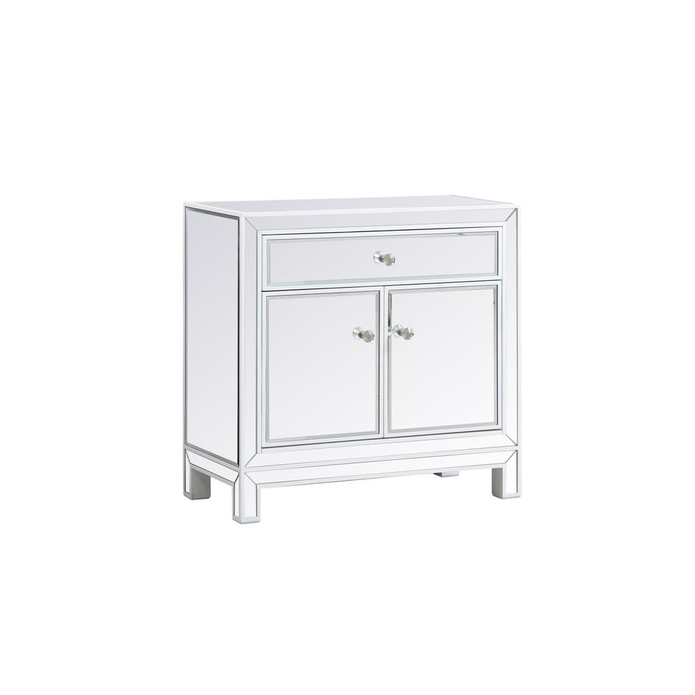 29 Inch Mirrored Cabinet In White. Picture 4