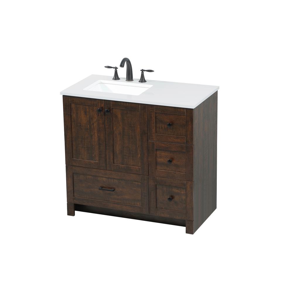 36 Inch Single Bathroom Vanity In Expresso. Picture 8