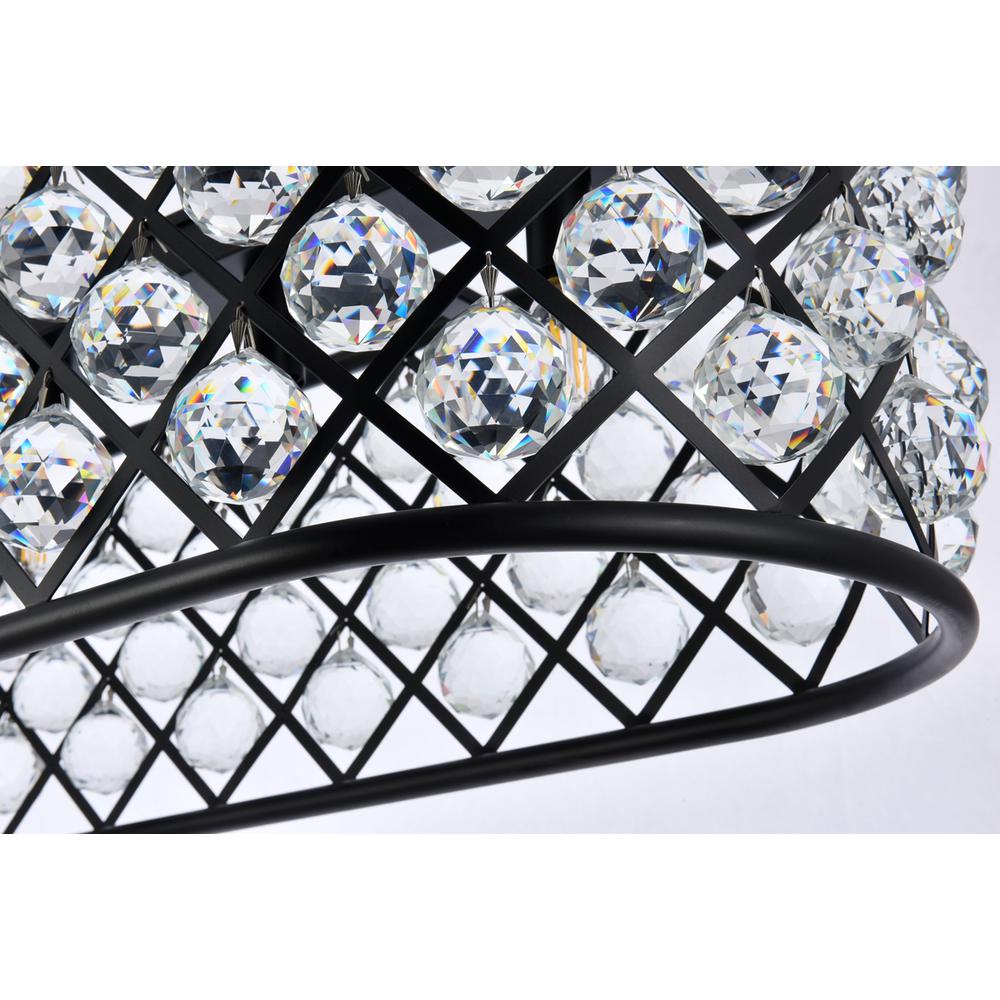 Madison 7 Light Matte Black Chandelier Clear Royal Cut Crystal. Picture 3