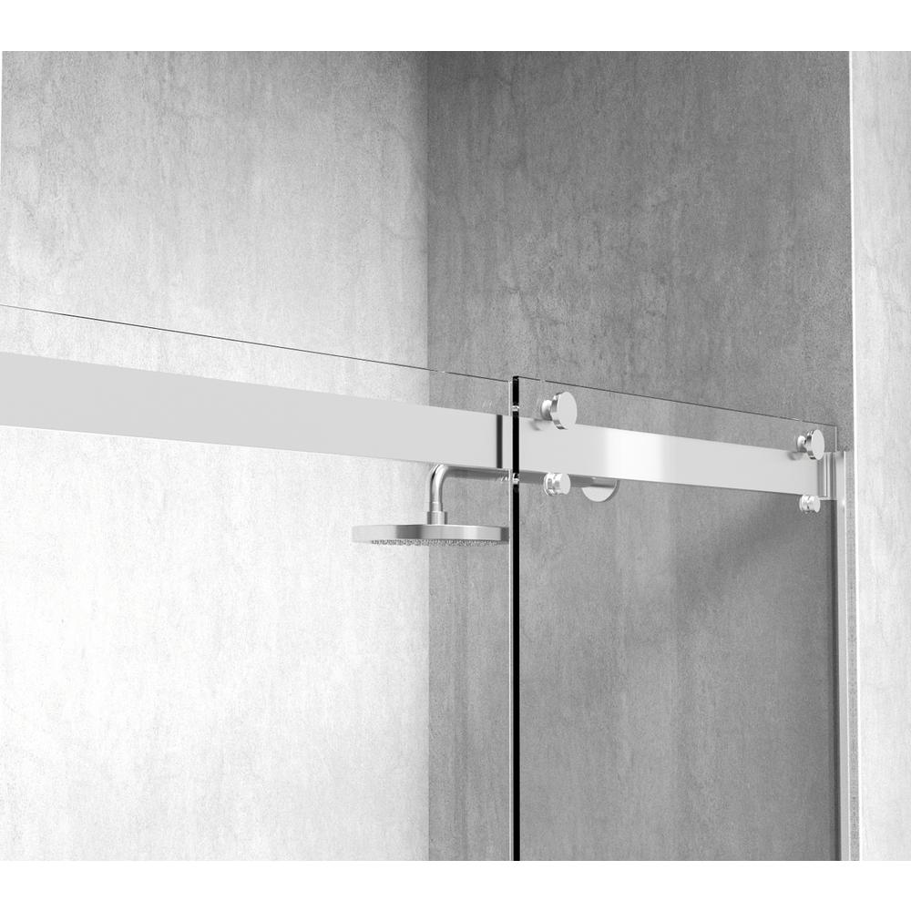 Frameless Shower Door 48 X 76 Polished Chrome. Picture 6