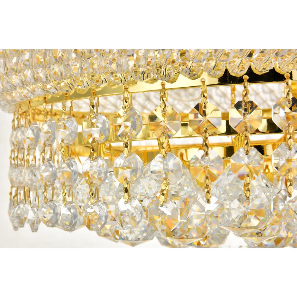 Primo 4 Light Gold Flush Mount Clear Royal Cut Crystal. Picture 2