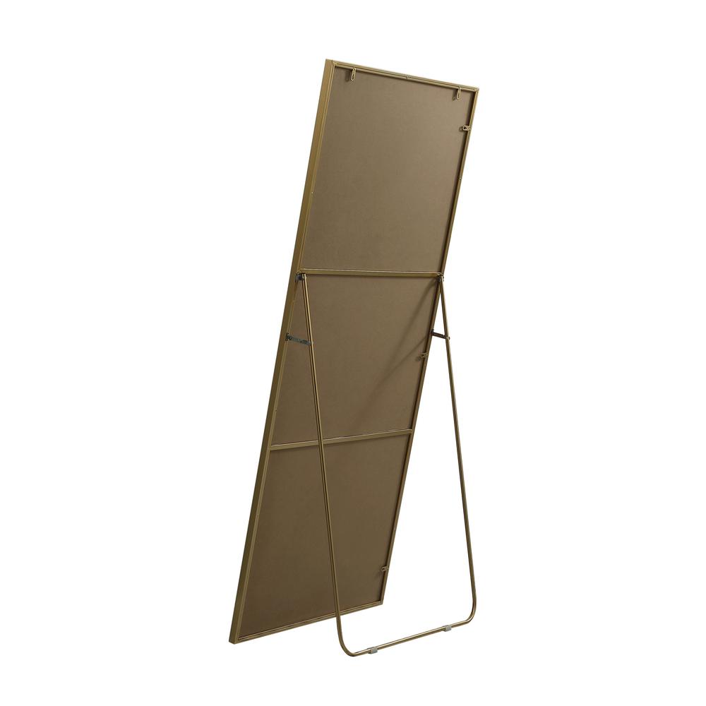 Metal Frame Rectangle Full Length Mirror 30X72 Inch In Brass. Picture 6