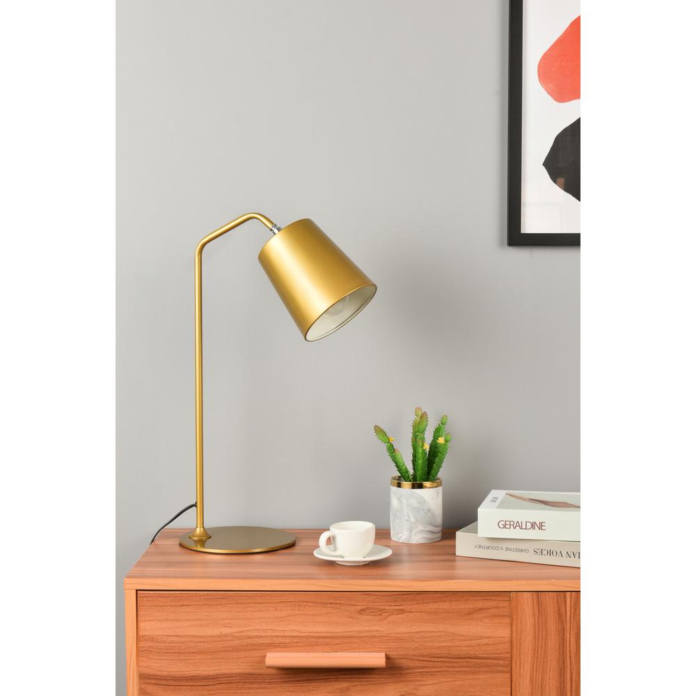 Leroy 1 Light Brass Table Lamp. Picture 7