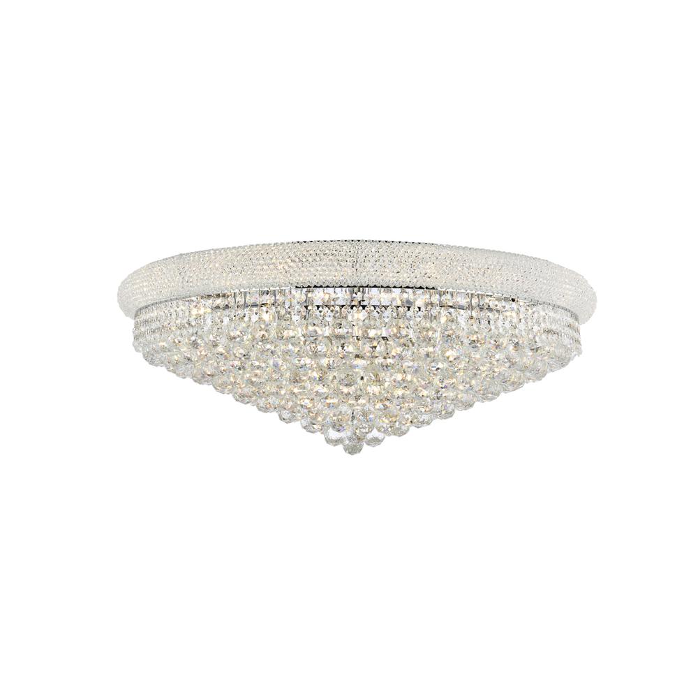 Primo 20 Light Chrome Flush Mount Clear Royal Cut Crystal. Picture 1