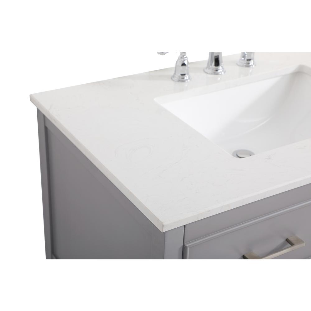 36 Inch Single Bathroom Vanity In Gray. Picture 11