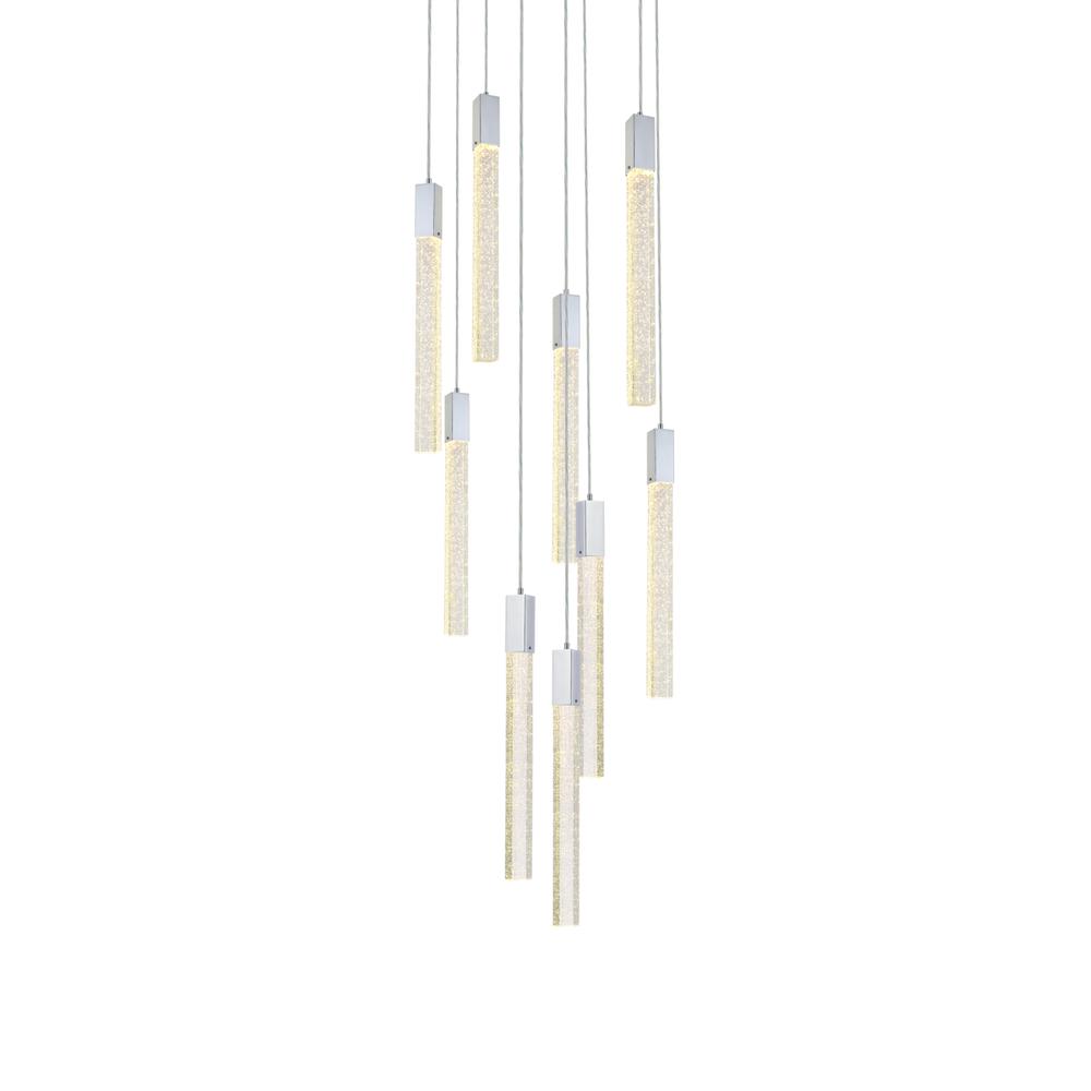 Weston 9 Lights Pendant In Chrome. Picture 2