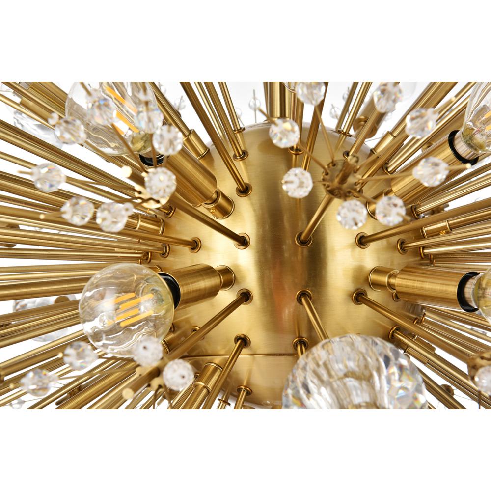 Vera 50 Inch Three Tiers Crystal Starburst Chandelier In Satin Gold. Picture 4