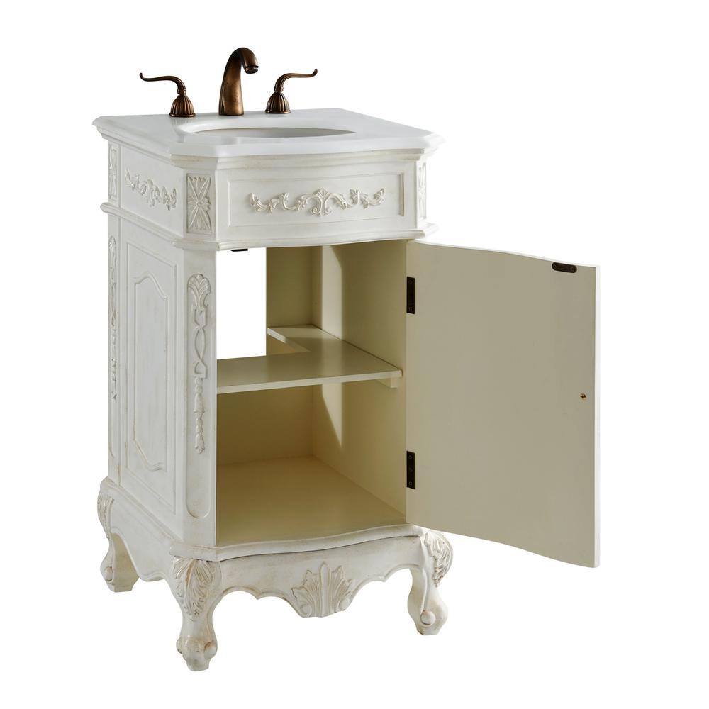 21 Inch Single Bathroom Vanity In Antique White. Picture 2