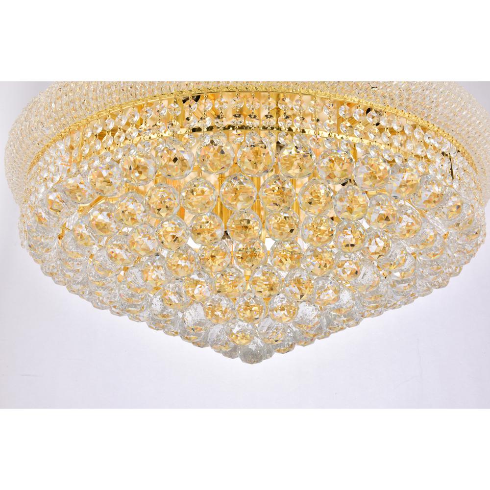 Primo 15 Light Gold Flush Mount Clear Royal Cut Crystal. Picture 3