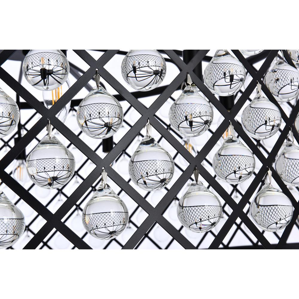 Madison 10 Light Matte Black Chandelier Clear Royal Cut Crystal. Picture 5