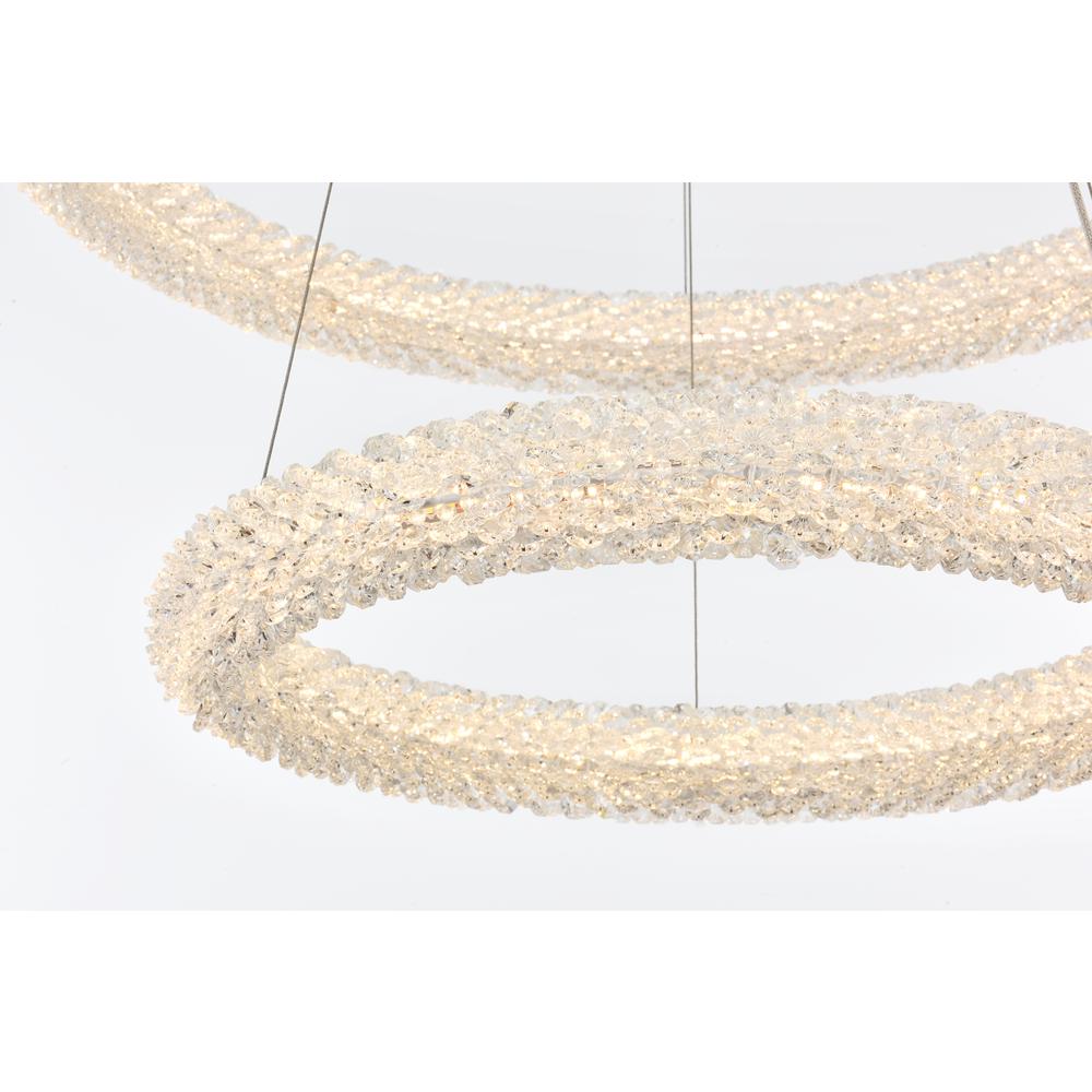 Bowen 24 Inch Adjustable Led Chandelier In Chrome. Picture 5
