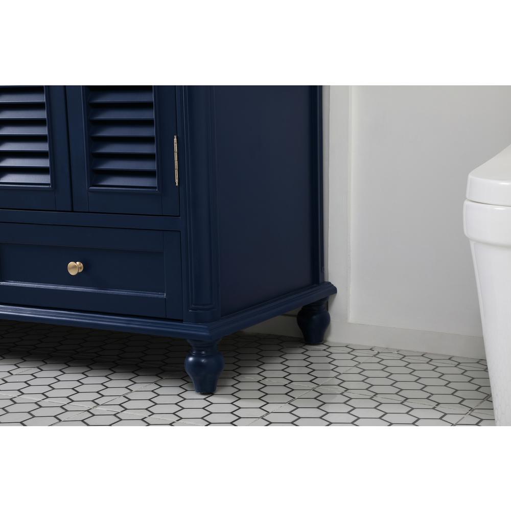 60 Inch Double Bathroom Vanity In Blue. Picture 6