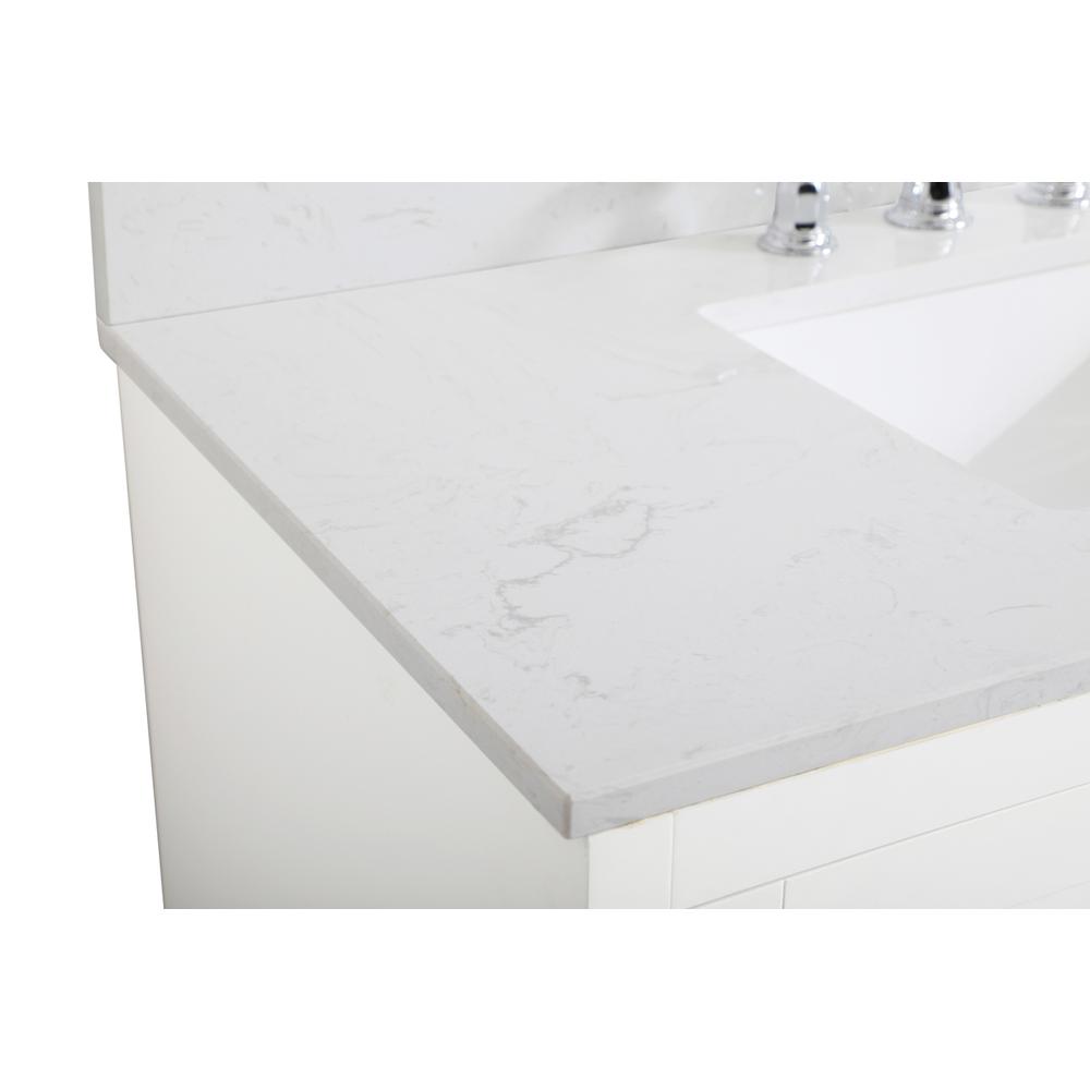 42 Inch Single Bathroom Vanity In White With Backsplash. Picture 12