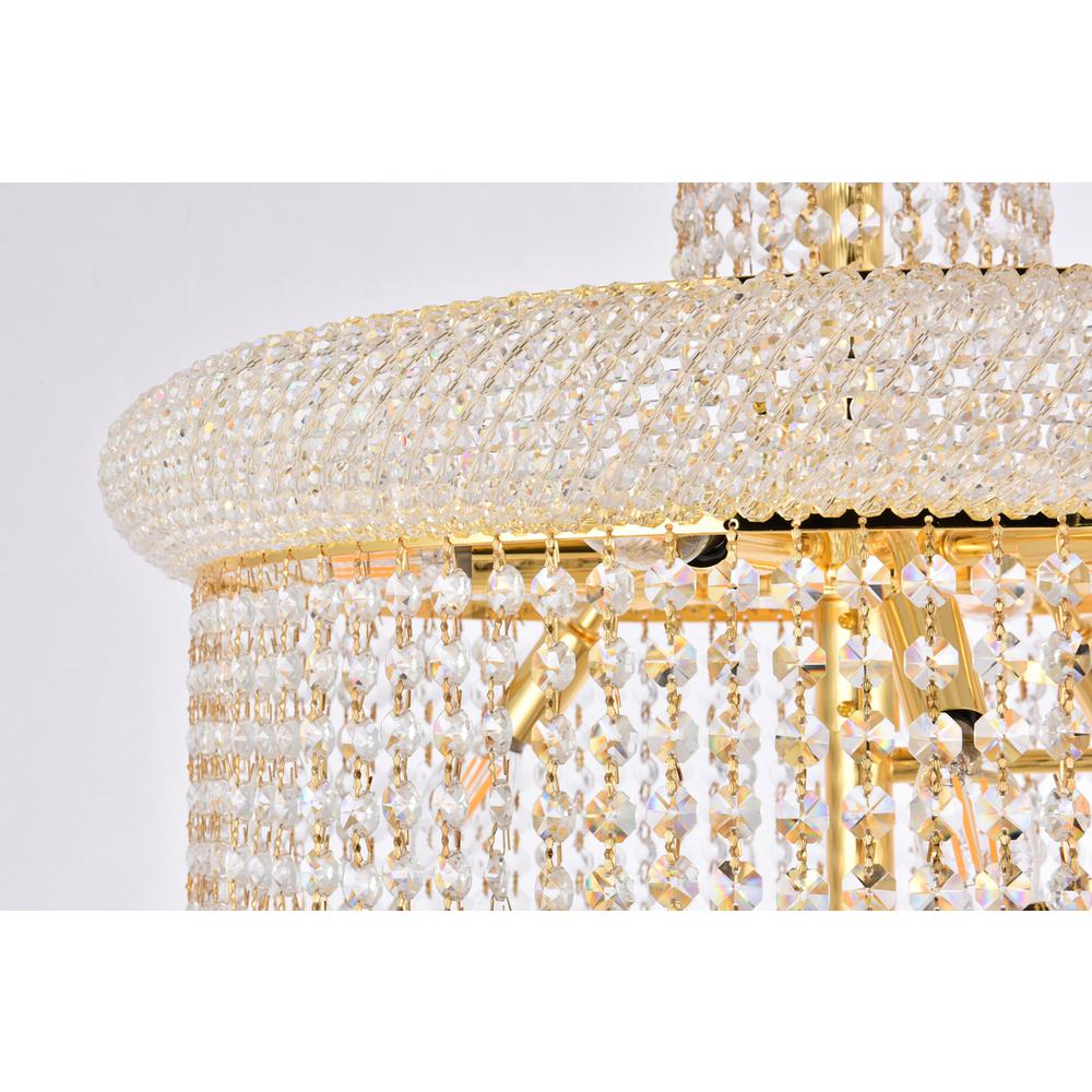 Spiral 22 Light Gold Chandelier Clear Royal Cut Crystal. Picture 5