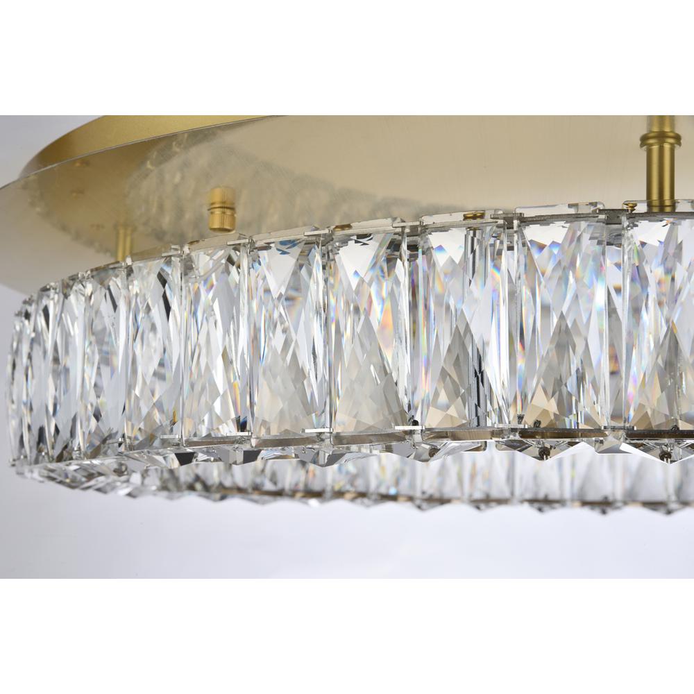 Monroe Led Light Gold Flush Mount Clear Royal Cut Crystal. Picture 3