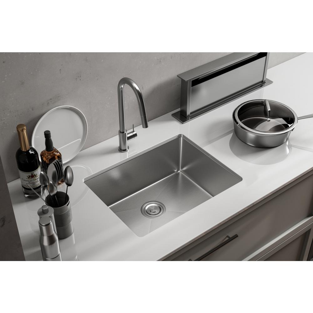 Stainless Steel Undermount Kitchen Sink L23'' X W18'' X H10". Picture 3