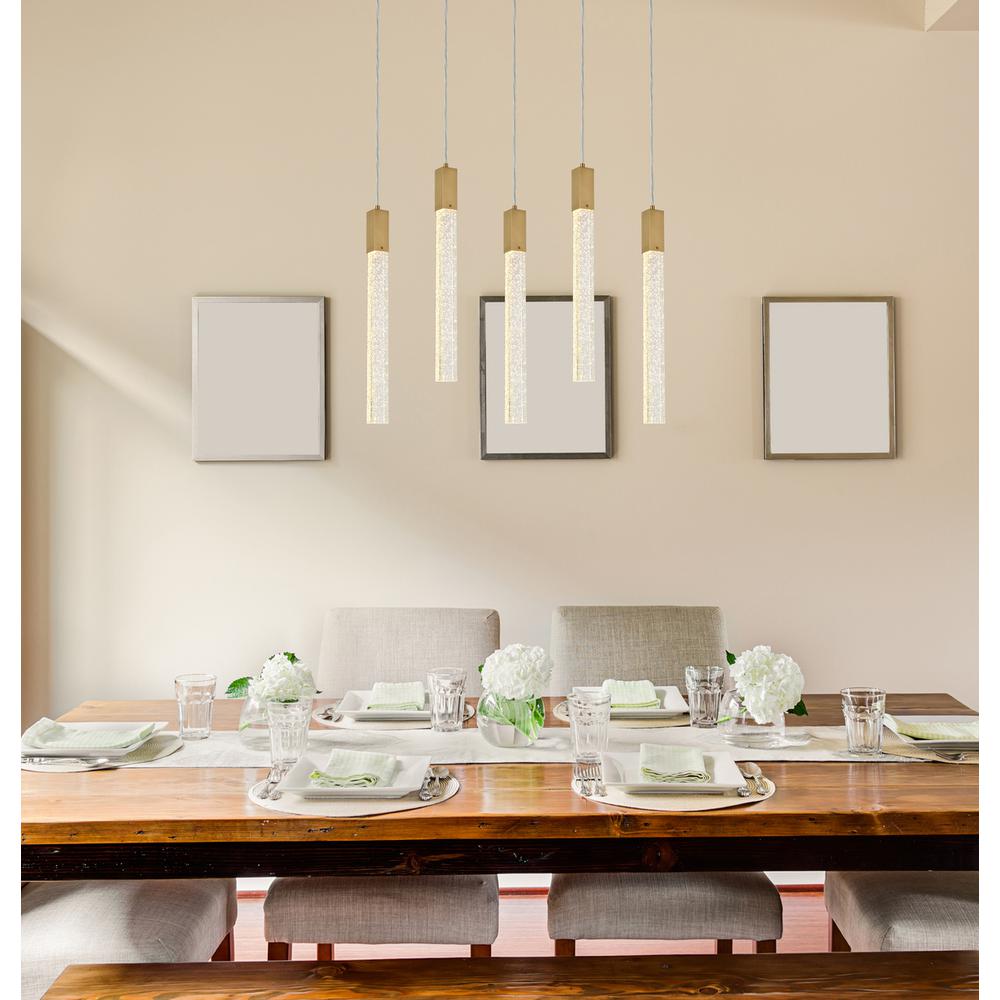 Weston 5 Lights Pendant In Satin Gold. Picture 8