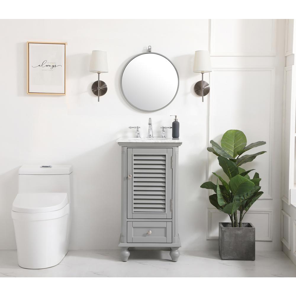 19 Inch Single Bathroom Vanity In Grey. Picture 4