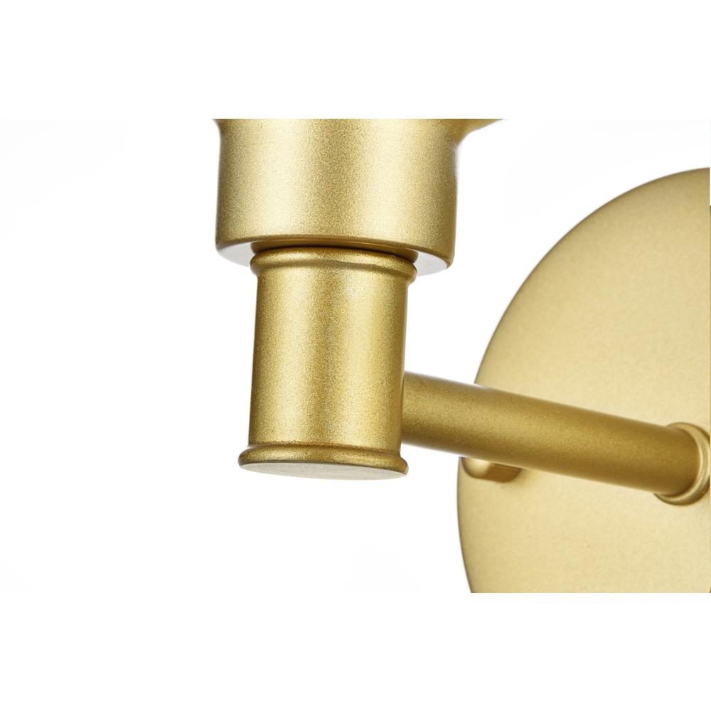 Jaelynn 1 Light Brass And Clear Bath Sconce. Picture 4