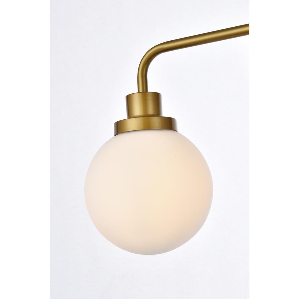 Hanson 3 Lights Bath Sconce In Brass With Frosted Shade. Picture 3