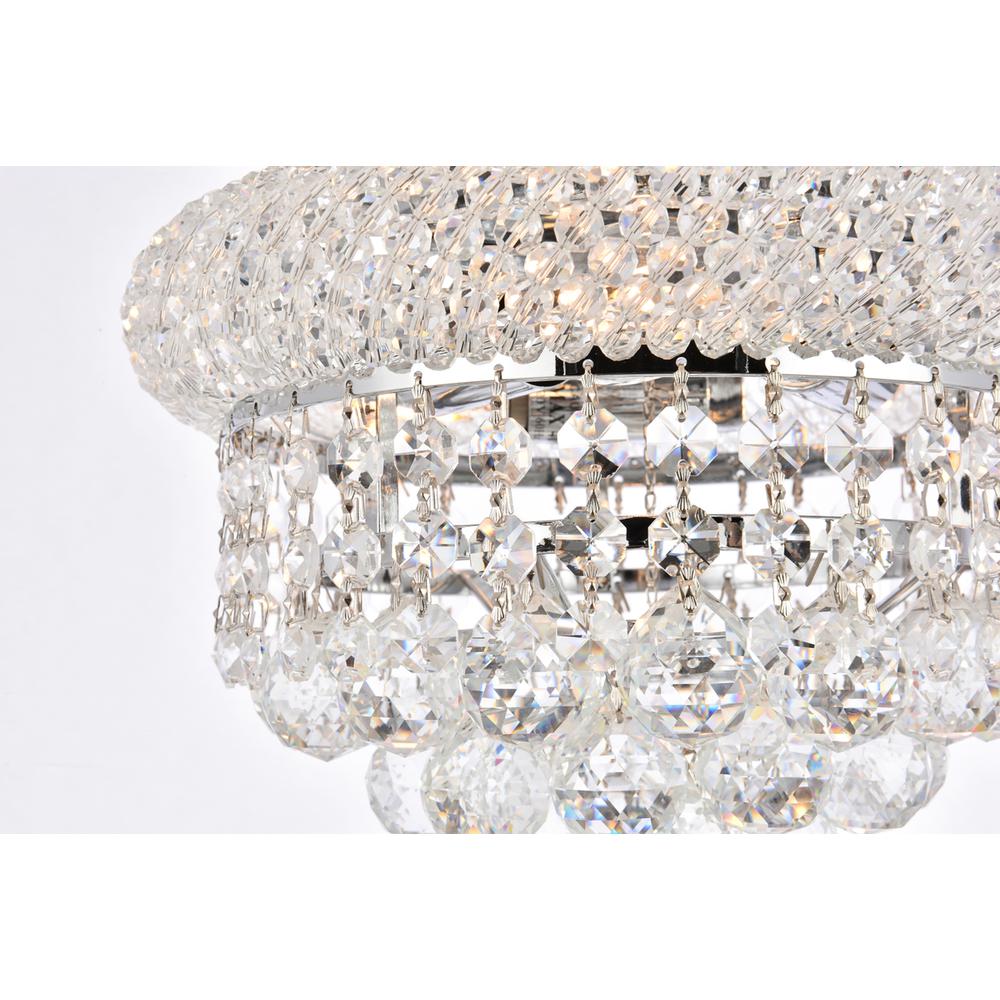 Primo 3 Light Chrome Flush Mount Clear Royal Cut Crystal. Picture 5