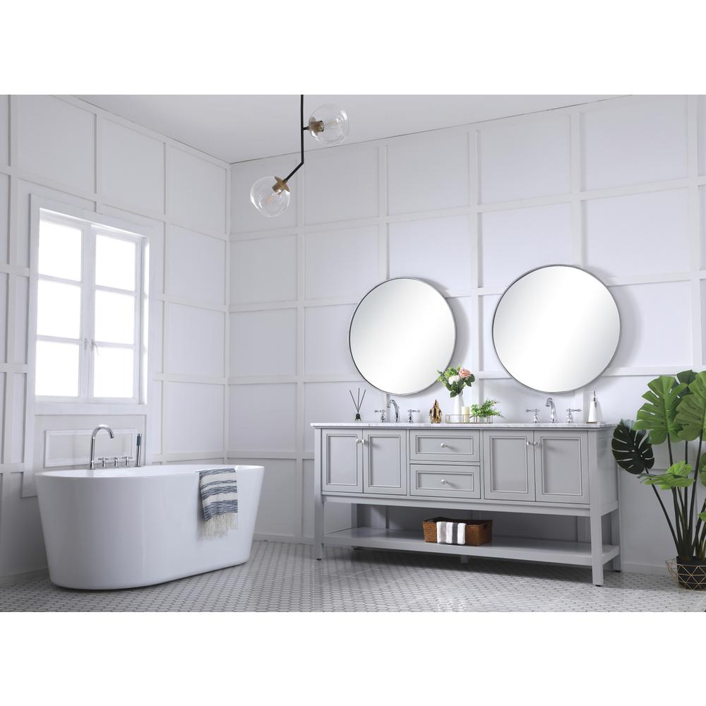 72 In. Double Sink Bathroom Vanity Set In Grey. Picture 10