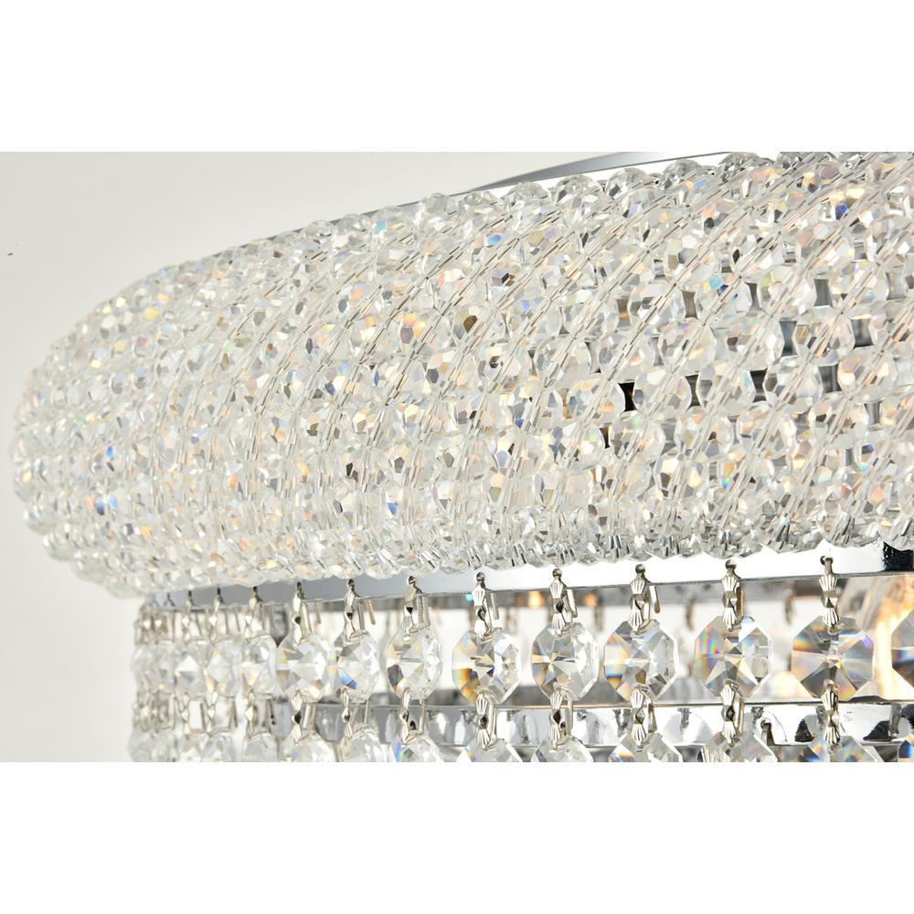 Primo 10 Light Chrome Flush Mount Clear Royal Cut Crystal. Picture 4