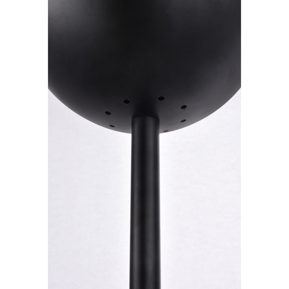 Eclipse 1 Light Black Floor Lamp With Frosted White Glass. Picture 4
