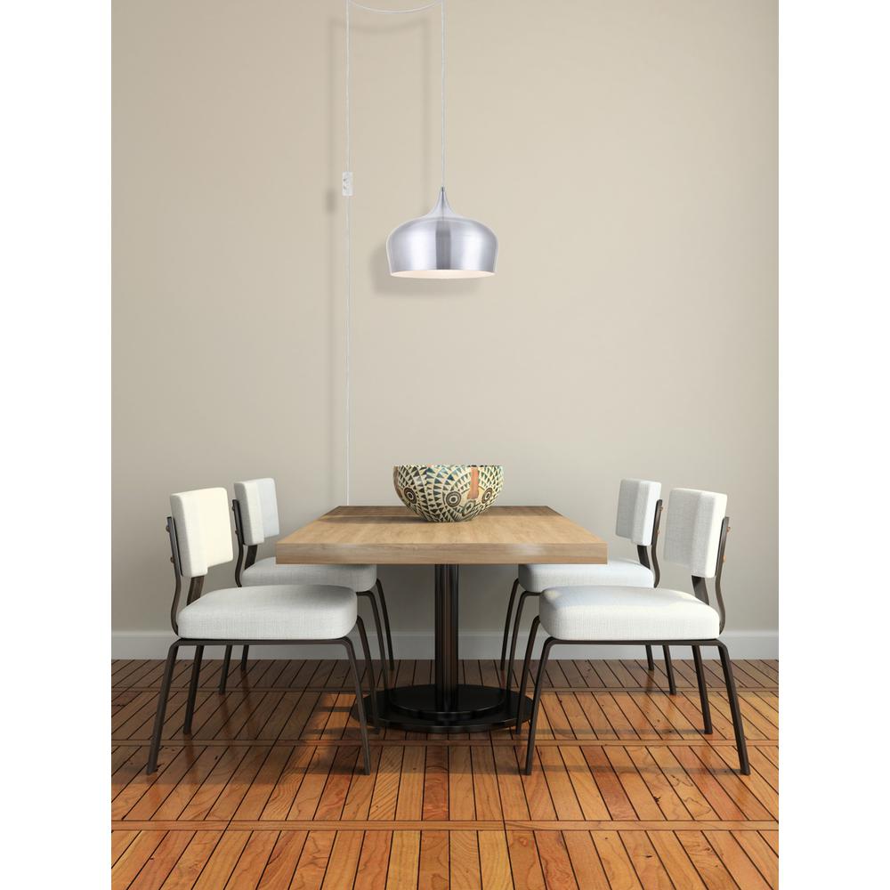Nora 1 Light Burnished Nickel Plug-In Pendant. Picture 6