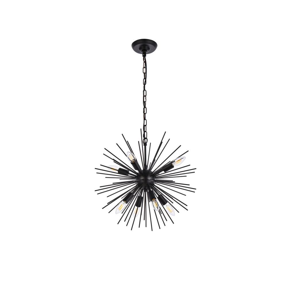 Timber 8 Lights Black Pendant. Picture 6
