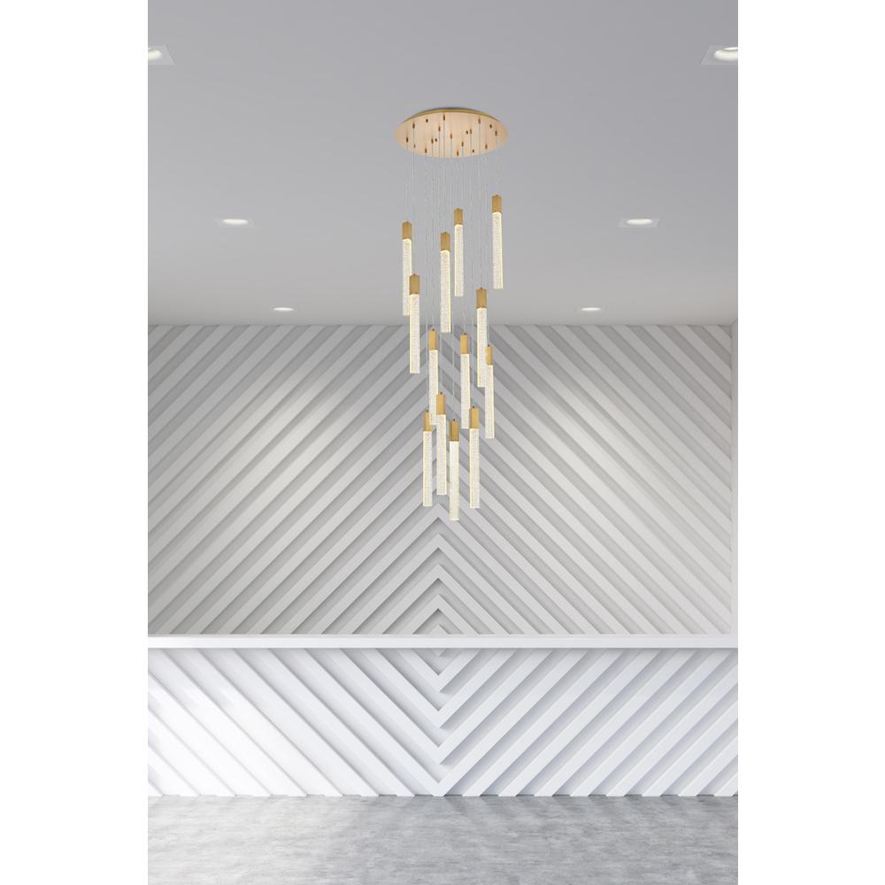 Weston 13 Lights Pendant In Satin Gold. Picture 8