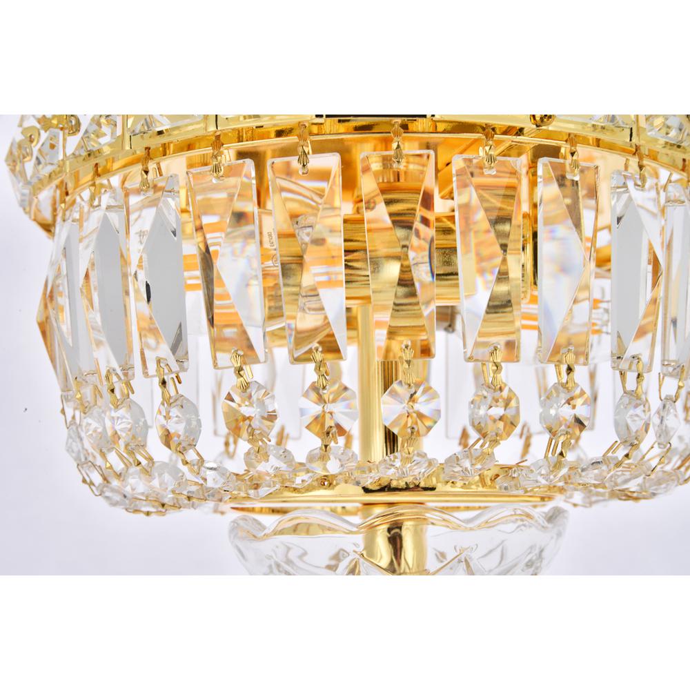 Tranquil 2 Light Gold Flush Mount Clear Royal Cut Crystal. Picture 4