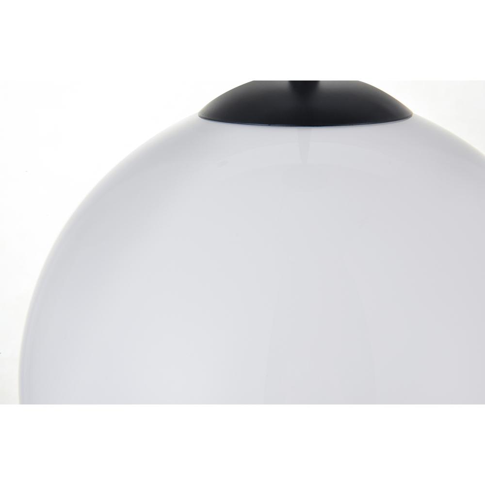 Baxter 1 Light Black Pendant With Frosted White Glass. Picture 3
