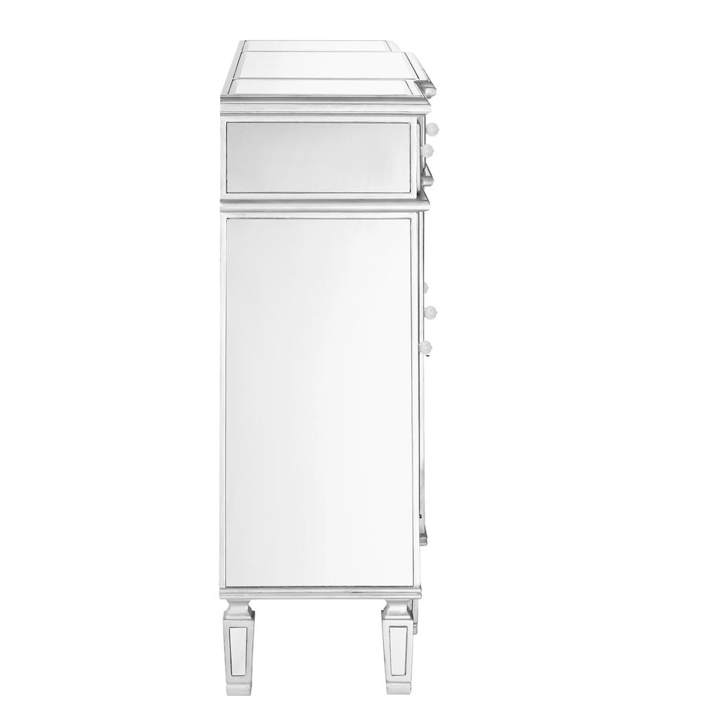 3 Drawer 4 Door Cabinet 48 .In. X 14 In. X 36 In. In Silver Clear. Picture 9
