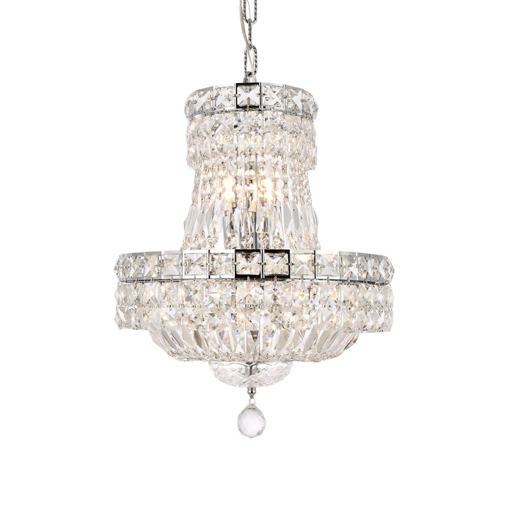 Tranquil 6 Light Chrome Pendant Clear Royal Cut Crystal. Picture 2