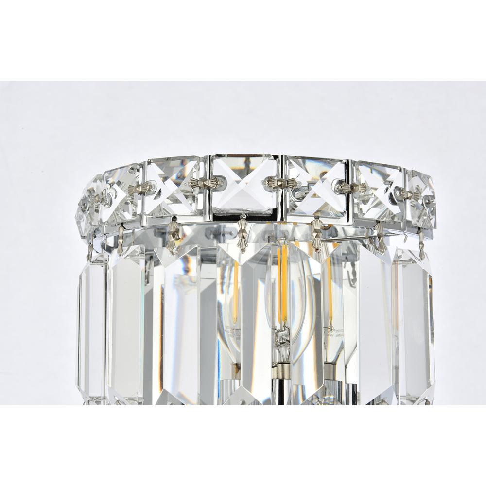 Maxime 2 Light Chrome Wall Sconce Clear Royal Cut Crystal. Picture 4