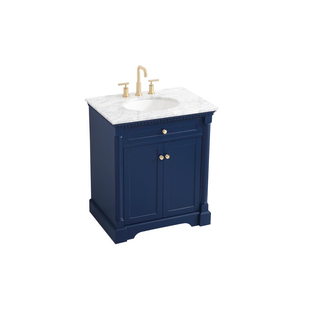 30 Inch Single Bathroom Vanity In  Blue. Picture 8