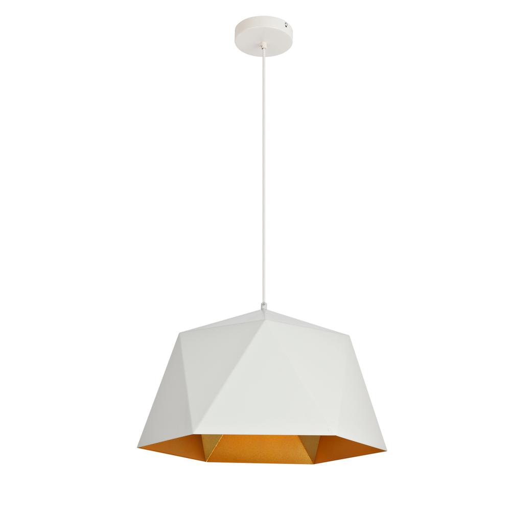 Arden Collection Pendant D17.7 H11.4 Lt:1 Frosted White And Gold  Finish. Picture 2