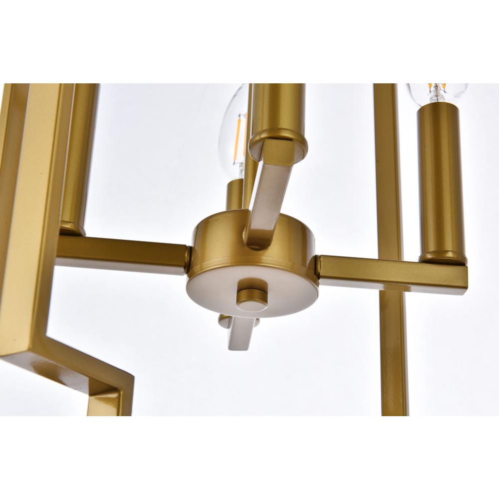 Rosenfeld 4 Lights Pendant In Brass. Picture 3