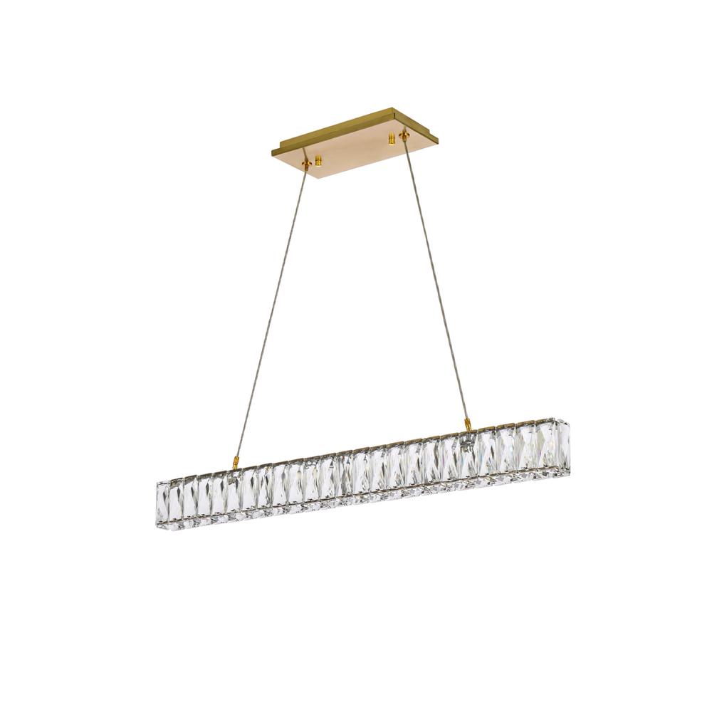 Monroe 31 Inch Led Linear Pendant In Gold. Picture 6