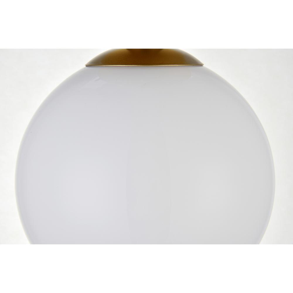 Baxter 1 Light Brass Flush Mount With Frosted White Glass. Picture 3