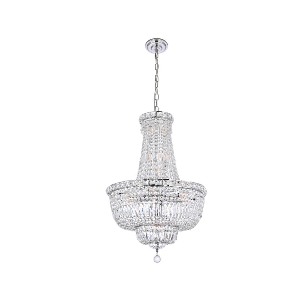 Tranquil 22 Light Chrome Chandelier Clear Royal Cut Crystal. Picture 6