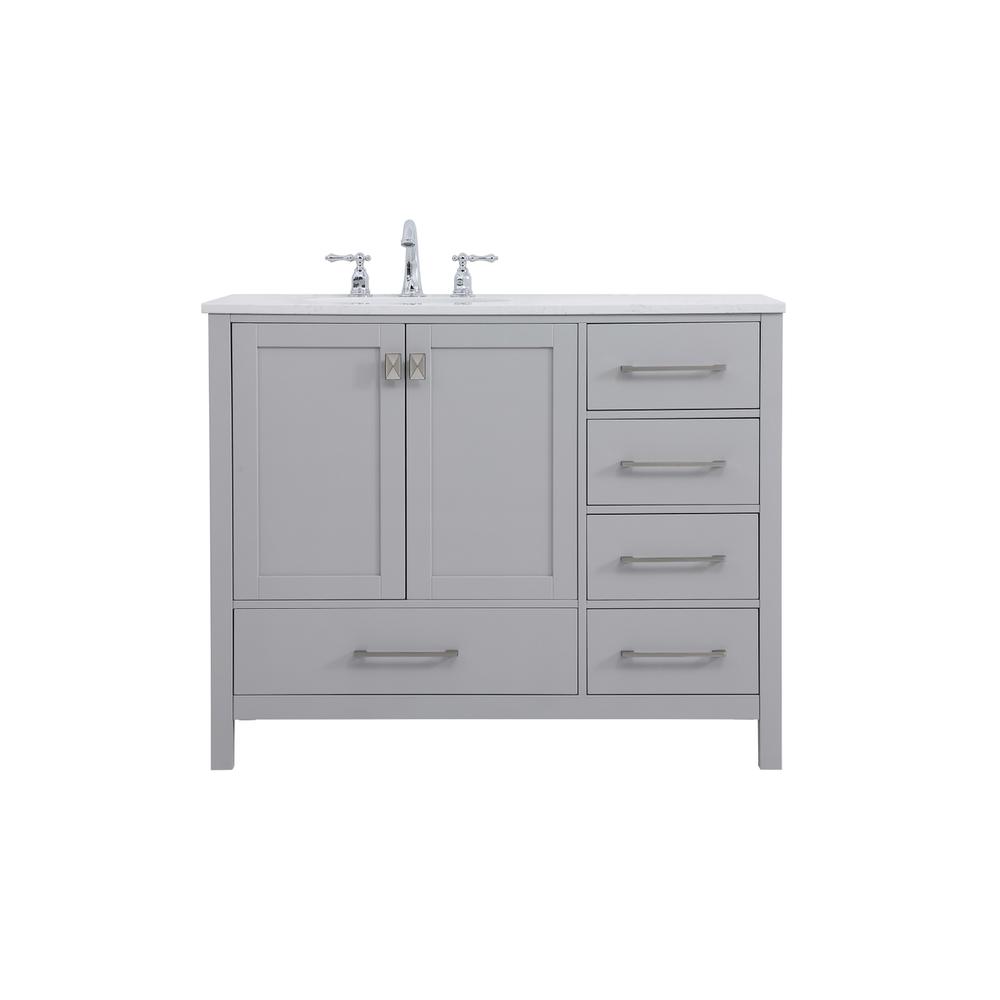 42 Inch Single Bathroom Vanity In Gray. Picture 1