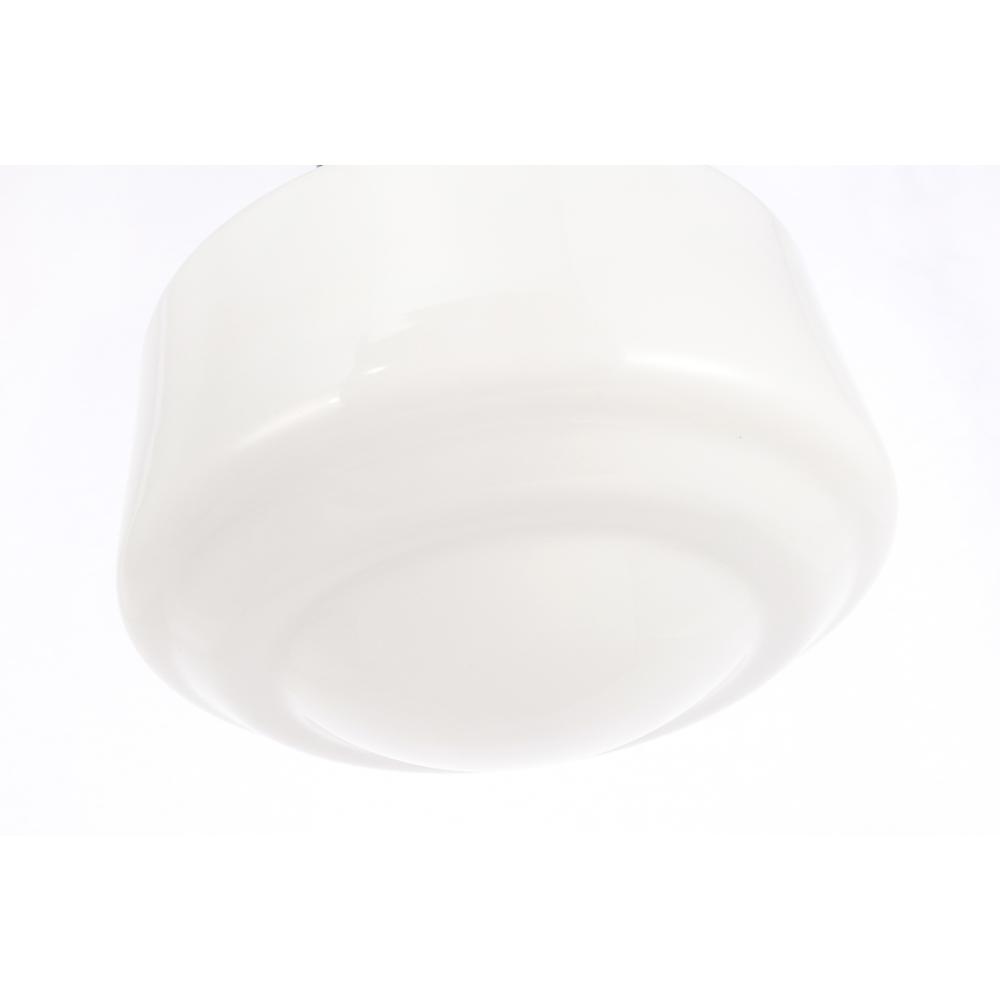 Lyle 1 Light Black And Frosted White Glass Flush Mount. Picture 11