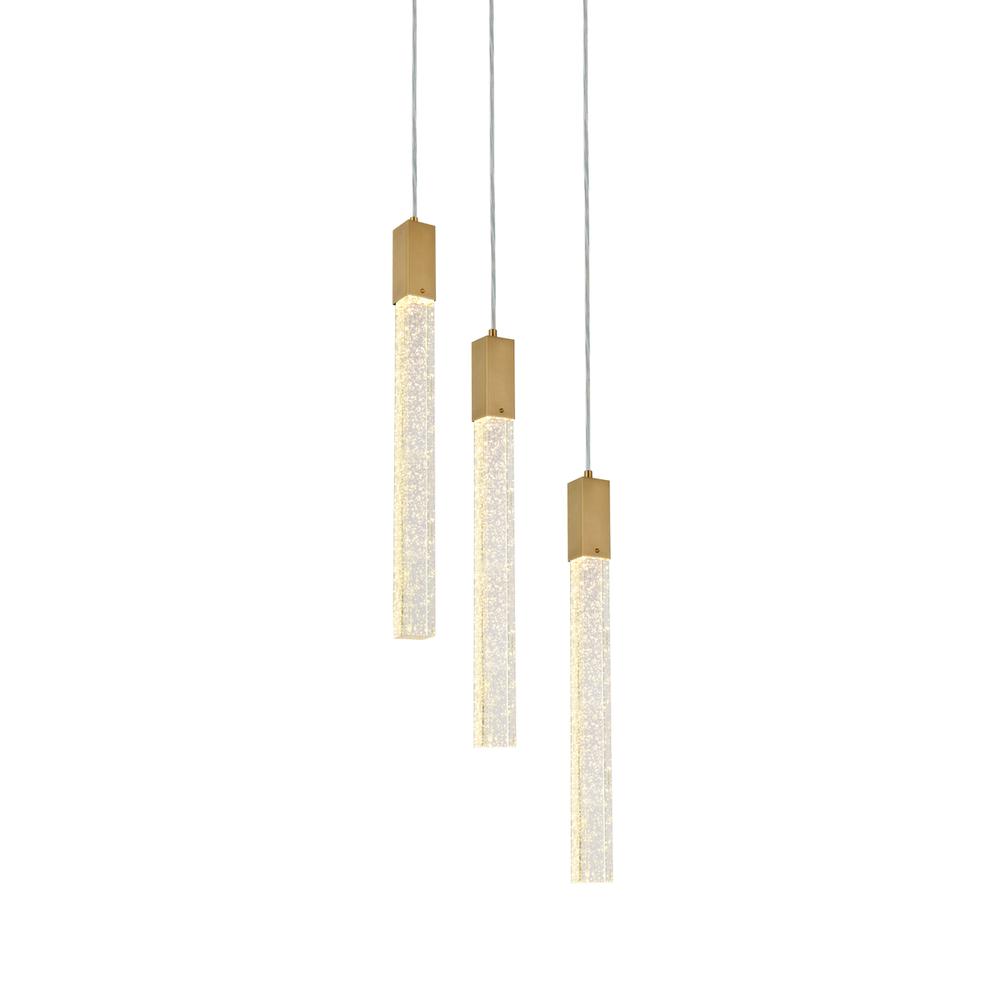 Weston 3 Lights Pendant In Satin Gold. Picture 2