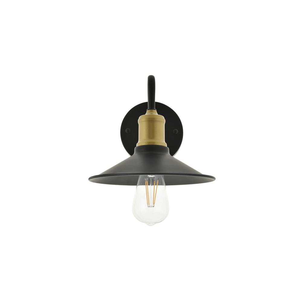 Etude 1 Light Brass And Black Wall Sconce. Picture 7