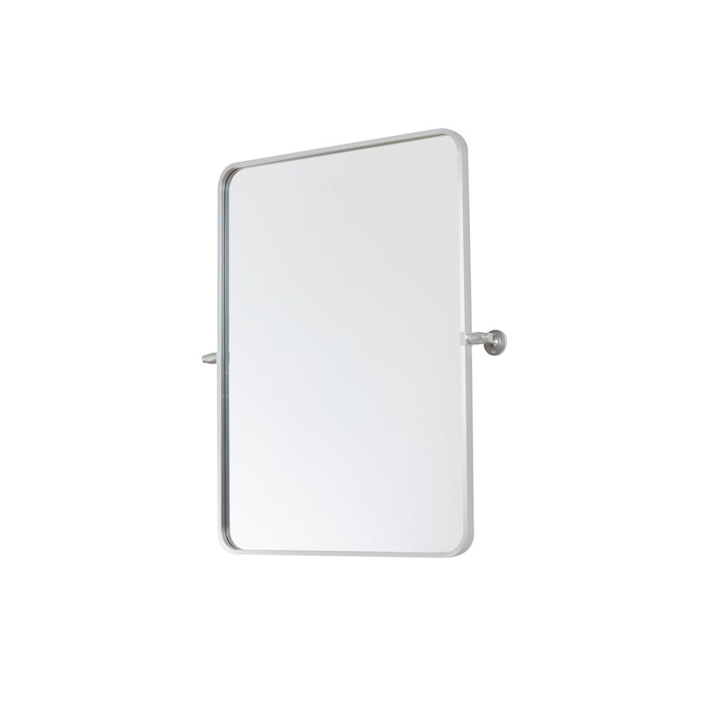 Soft Corner Pivot Mirror 24X32 Inch In Silver. Picture 5