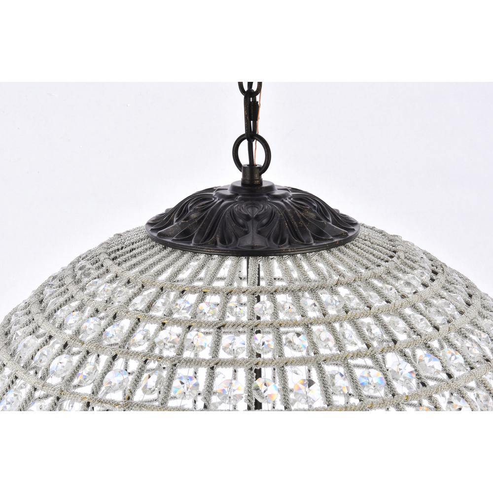 Olivia 5 Light Dark Bronze Chandelier Clear Royal Cut Crystal. Picture 5