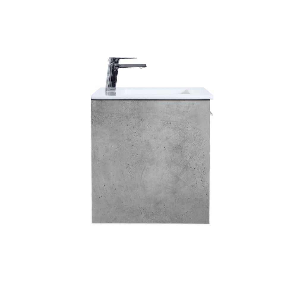 30 Inch  Single Bathroom Floating Vanity In Concrete Grey. Picture 11